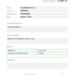 Laboratory Test Results - PCT - Arimidex PharmaQO Labs 2