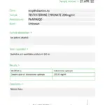 Laboratory Test Results for Testosterone Cypionate PharmaQo Labs #1