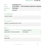 Laboratory Test Results for Testosterone Enanthate PharmaQo Labs #2
